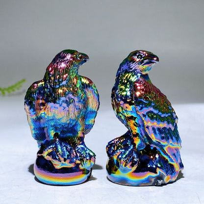 2.0"-2.5" Aura Dark Rainbow Black Obsidian Carving for Halloween Wholesale