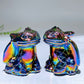 2.0"-2.5" Aura Dark Rainbow Black Obsidian Carving for Halloween Wholesale