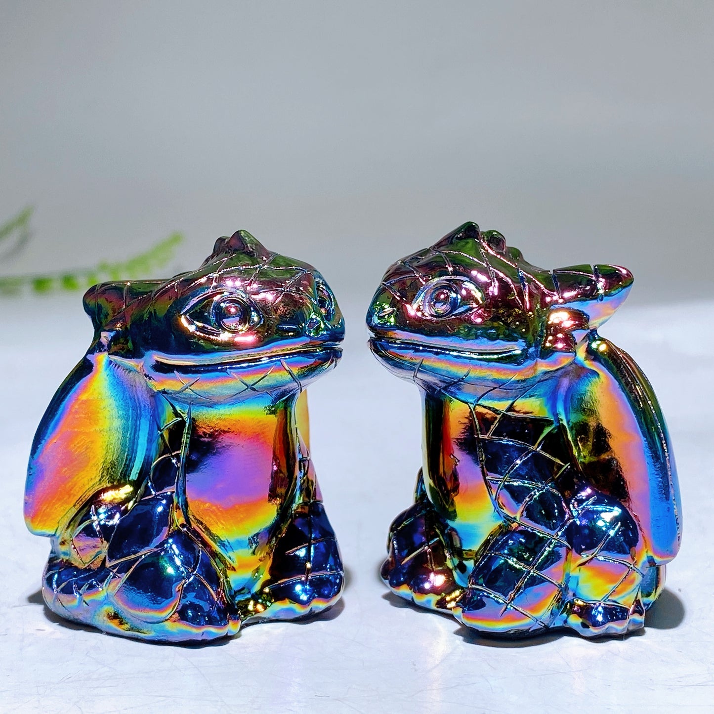 2.0"-2.5" Aura Dark Rainbow Black Obsidian Carving for Halloween Wholesale