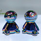 2.0"-2.5" Aura Dark Rainbow Black Obsidian Carving for Halloween Wholesale