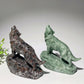 3.0"-3.5" Jade Yooperlite Wolf Carvings Bulk Wholesale