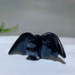 3.5" Black Obsidian Bat Carving for Halloween Wholesale