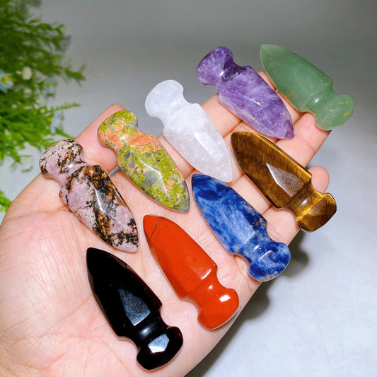 5cm Natural Crystal Mini Sword Dagger for Pendant DIY Wholessale