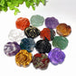 1.3" Mixed Crystal Rose Flower Carvings Bulk Wholesale