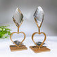 Clear Quartz Water-drop Diamond Curved Rhomus with Stand Wholesale