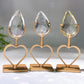 Clear Quartz Water-drop Diamond Curved Rhomus with Stand Wholesale