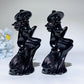 4.7" Black Obsidian Witch Carvings Crystal Healing Bulk Wholesale
