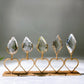 Clear Quartz Water-drop Diamond Curved Rhomus with Stand Wholesale