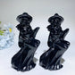 4.7" Black Obsidian Witch Carvings Crystal Healing Bulk Wholesale
