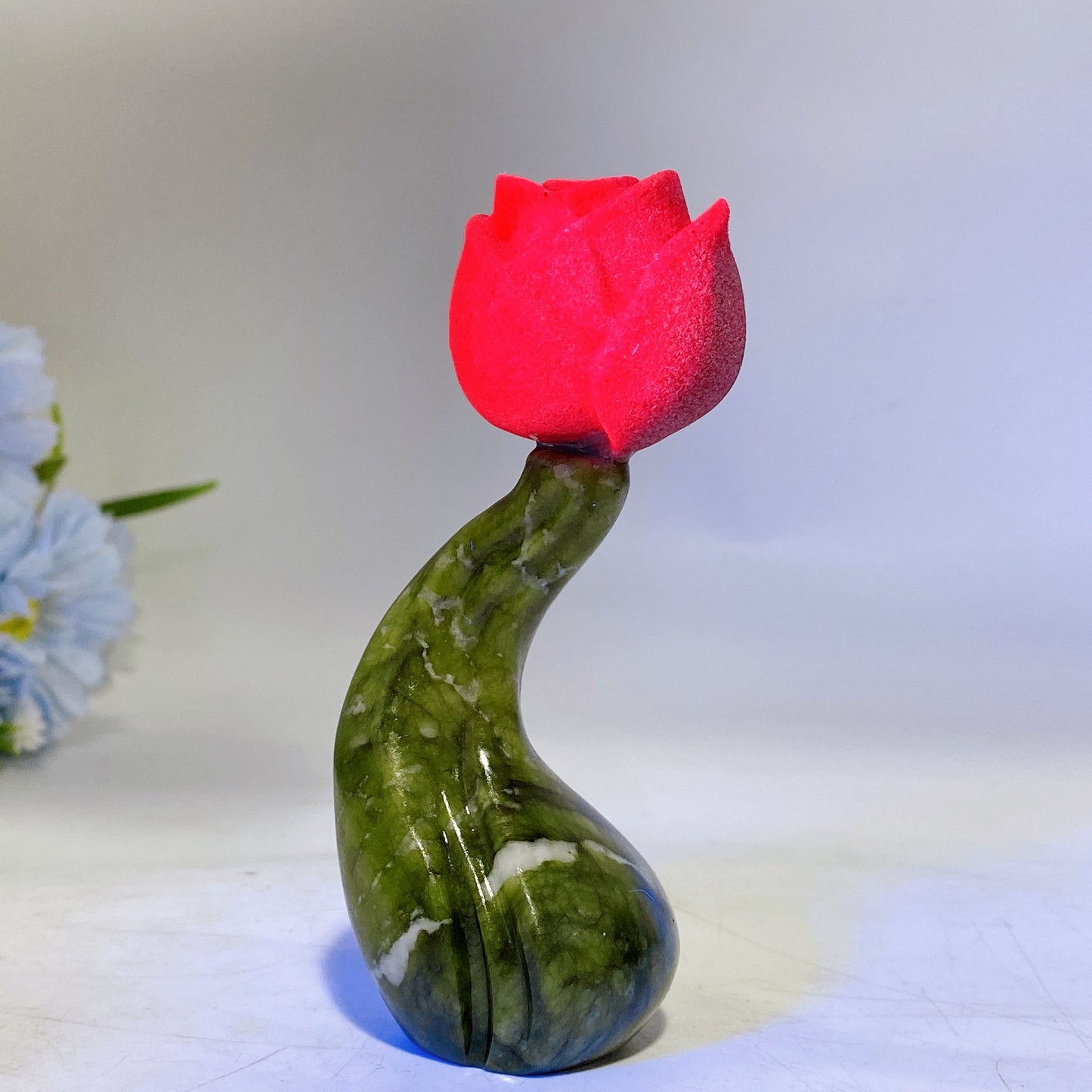 4.6" Crystal Flower with Yooperlite Steam Carving Crystal Healing Bulk Wholesale