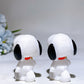 2.4“ White Jade Snoopy Carving with Printing Crystal Healing Bulk Wholesale