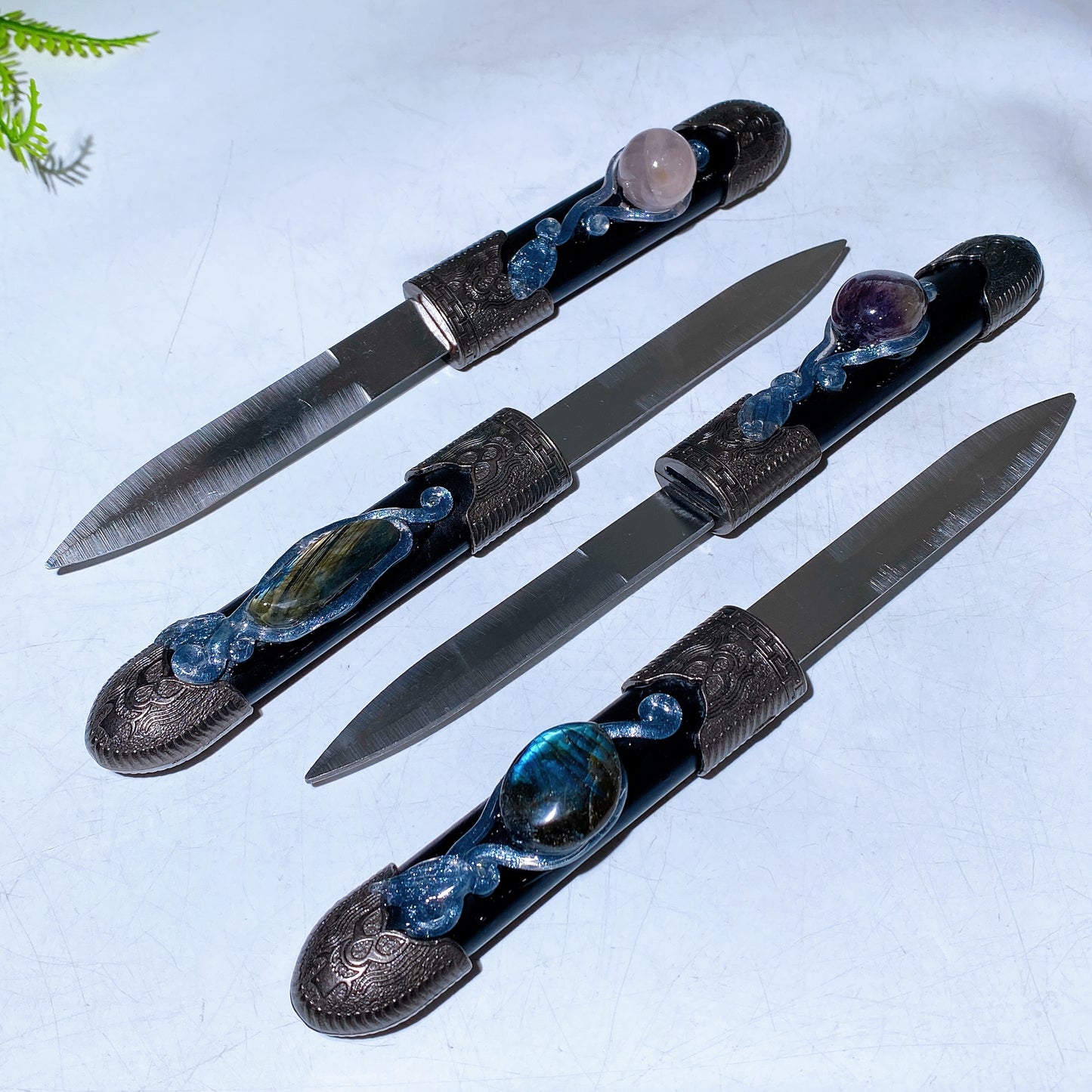 Natural Gemstone Ornate Ritual Athame Daggers Wholoesale