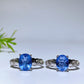 Cooper Silver Plated Blue Fluorite Ring Crystal Healing Bulk Wholesale