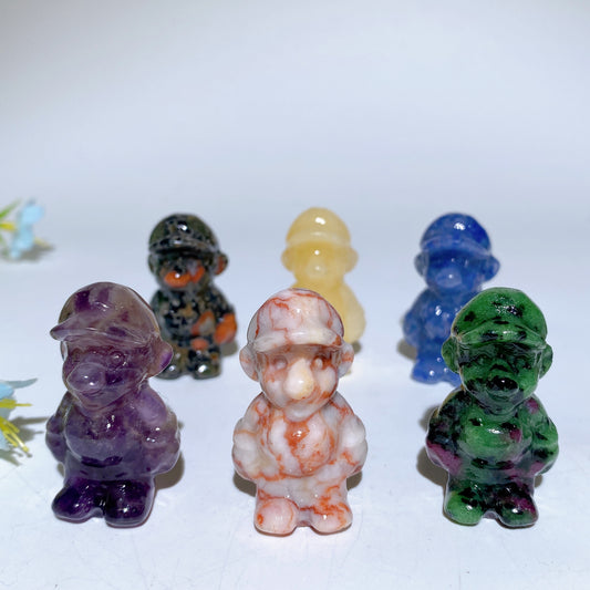 1.6" Mixed Crystal Mario Carvings Bulk Wholesale