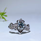 Cooper Silver Plated Moissanite Ring Crystal Healing Bulk Wholesale