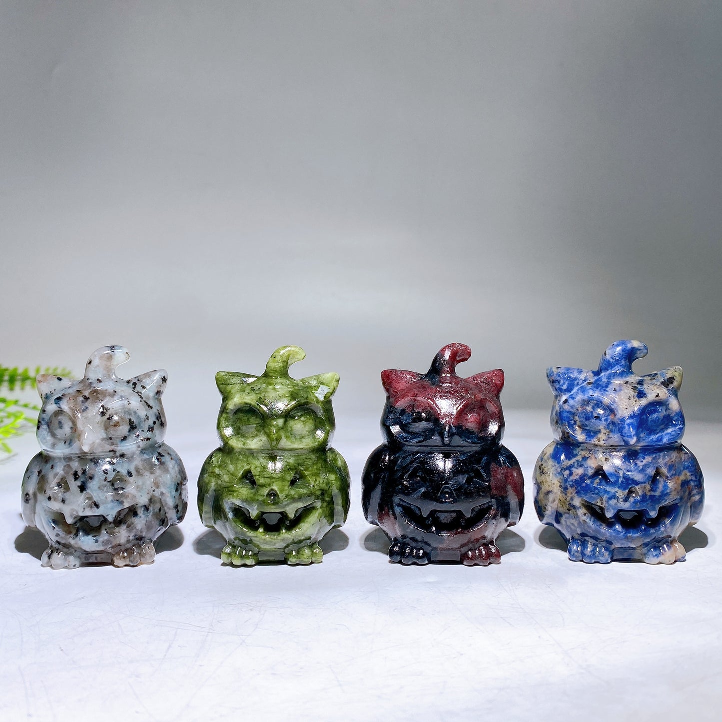 2.4" Crystal Owl Pumpkin Carving for Halloween Wholesale