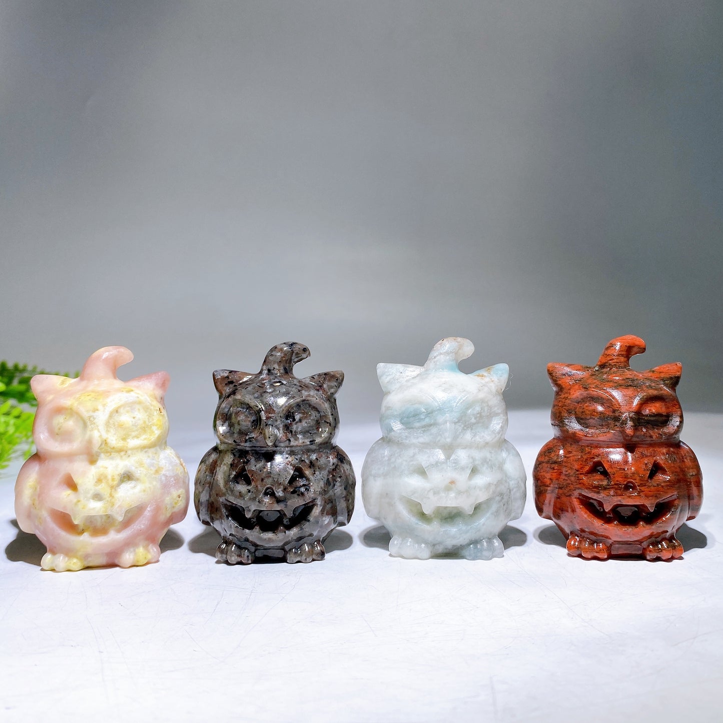 2.4" Crystal Owl Pumpkin Carving for Halloween Wholesale