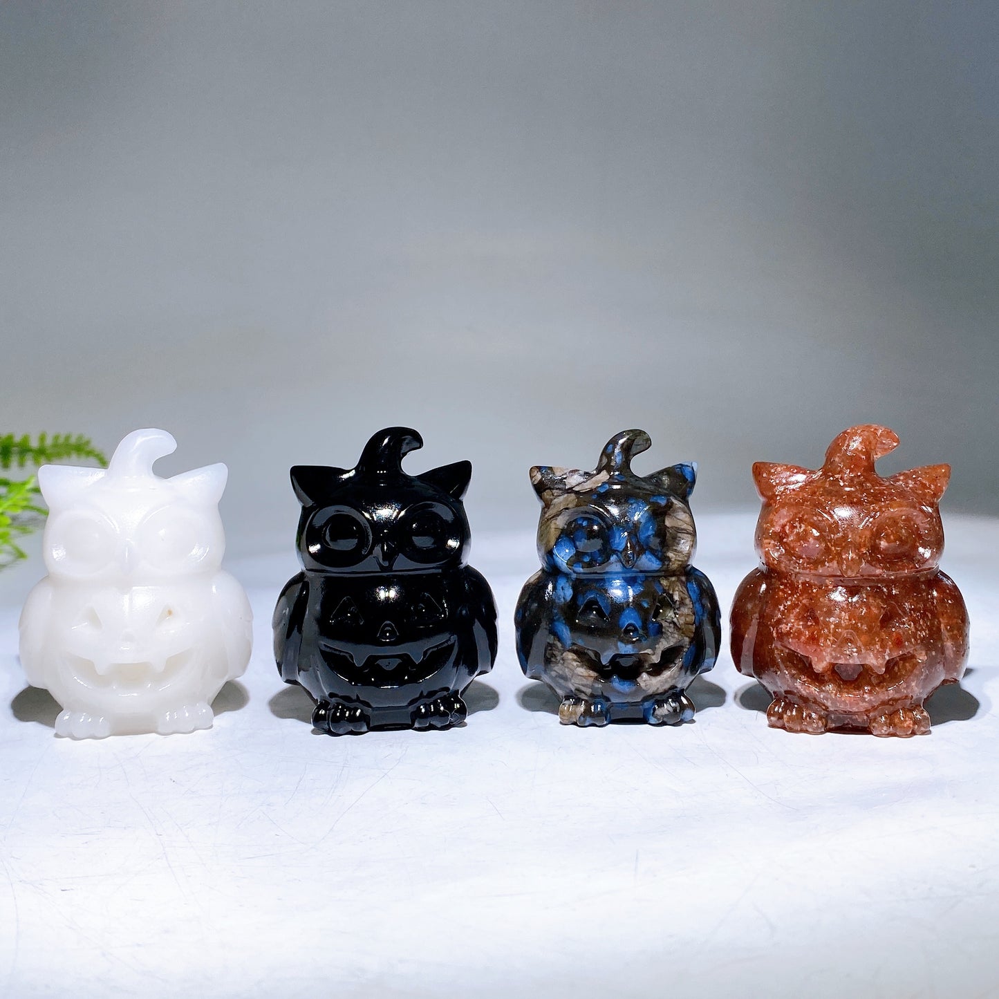 2.4" Crystal Owl Pumpkin Carving for Halloween Wholesale