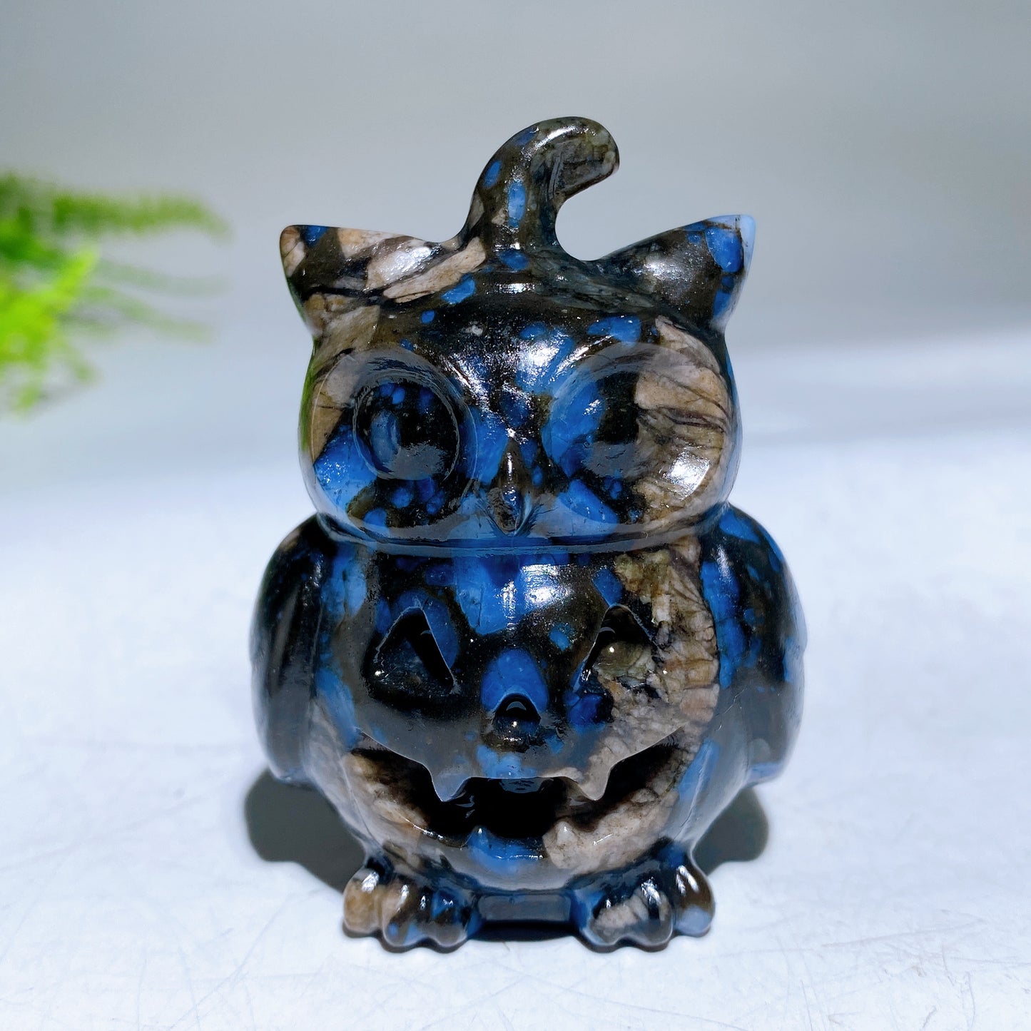 2.4" Crystal Owl Pumpkin Carving for Halloween Wholesale