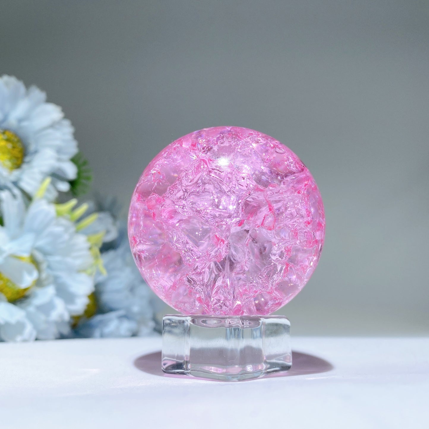 1.9" Crack Glass Crystal Sphere