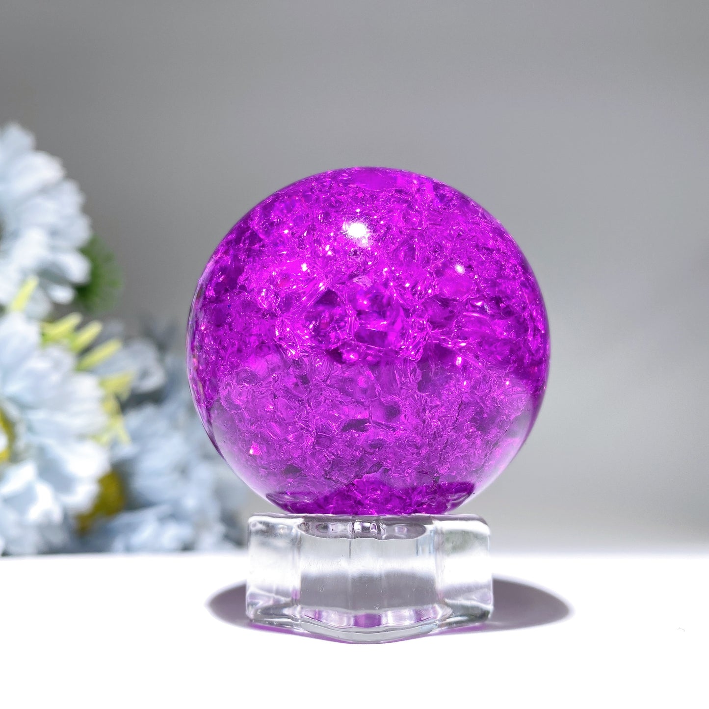 1.9" Crack Glass Crystal Sphere