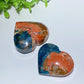 2.2"-2.5" Blue Apatite Grow with Sunstone Palm Heart Crystal Healing Bulk Wholesale