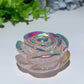 2.0" Aura Rose Quartz Flower Carvings Bulk Wholesale