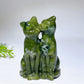 3.1" Serpentine Cat Carving Crystal Healing Bulk Wholesale