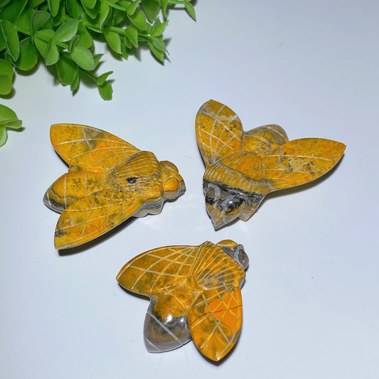 2.1"-2.5" Bumblebee Jasper Bee Carvings Bulk Wholesale