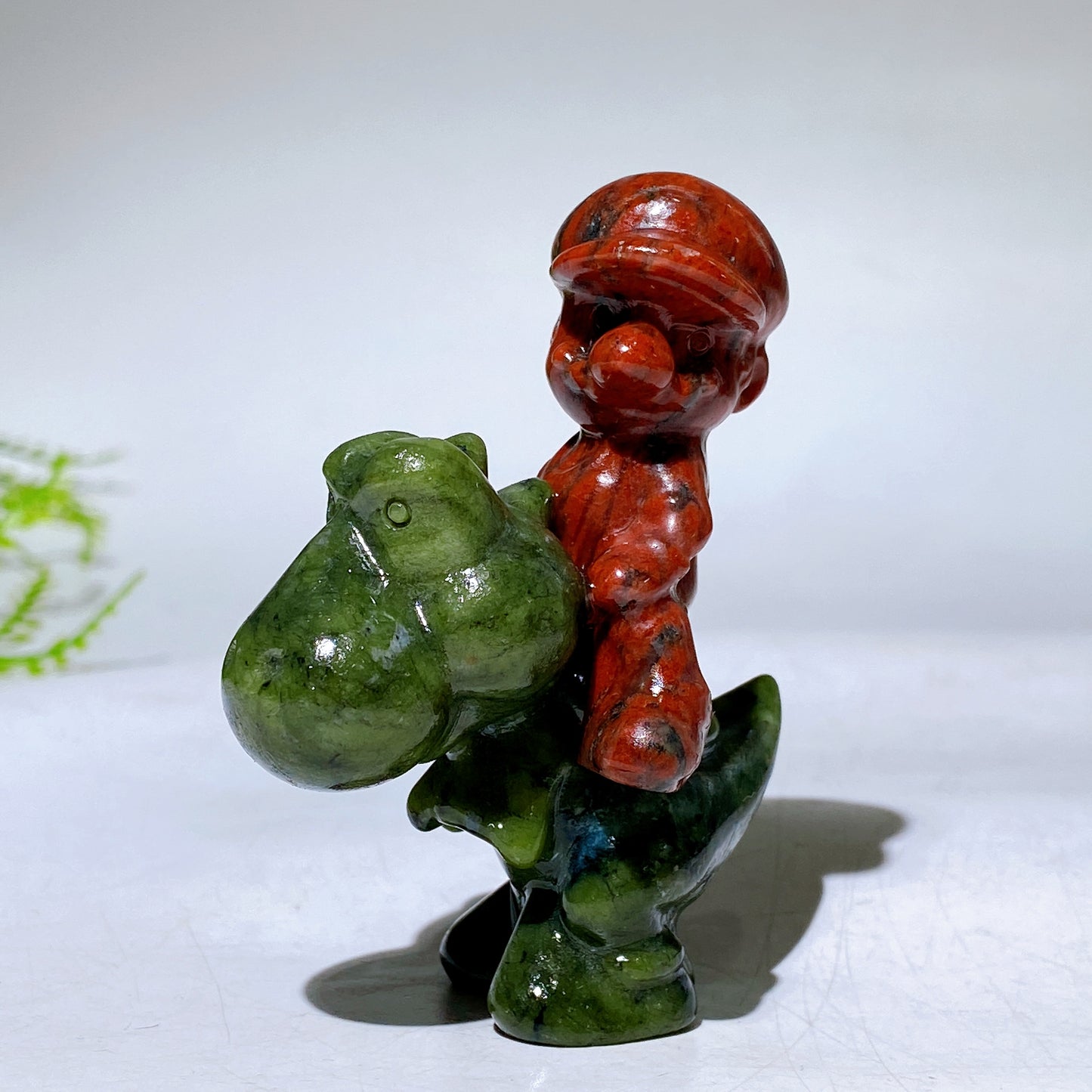 2.9" Crystal Mario Riding Yoshi Carving Wholesale