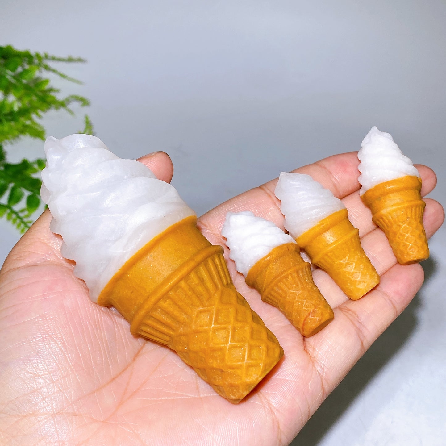 Yellow Jade Icea Cream Carving Wholesale