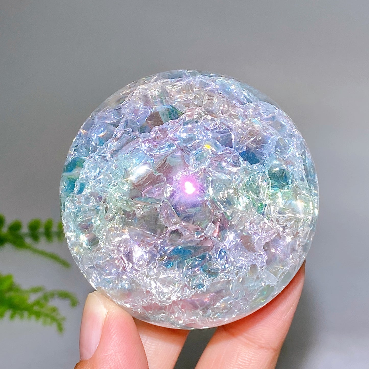 4cm 6cm 8cm Aura Crack Glass Sphere Wholesale