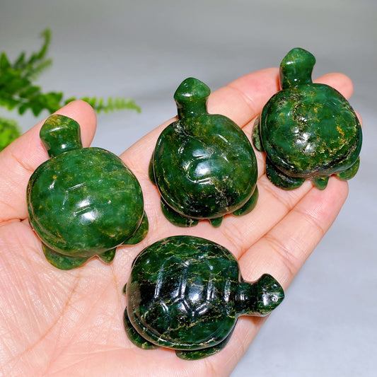 1.9" Natural Emrald Turtle Carving Wholesale