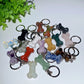 1.4" Mixed Crystal Key Chain with Crystal Bone Decor Bulk Wholesale