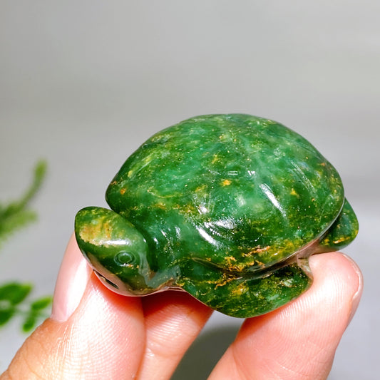 1.9" Natural Emrald Turtle Carving Wholesale
