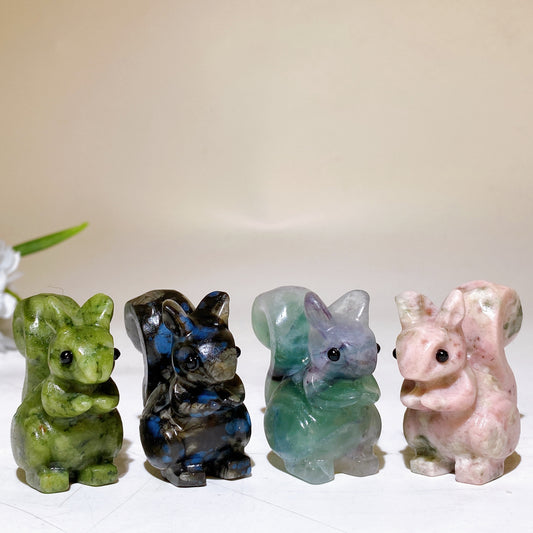 2.1“ Crystal Squirrel Carving Crystal Healing Bulk Wholesale
