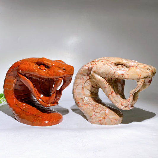19cm Large Crystal Snake Head Carving Wholesale