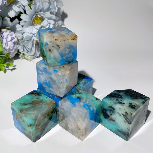 1.0"-1.8" Quantum Quattro Shattuckute Quartz Cube From Brazil Crystal Healing Bulk Wholesale