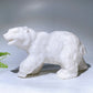 25cm Large Natural White Jade Polar Bear Carving Wholesale
