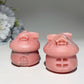 2.0" Pink Jade House Carvings Bulk Wholesale