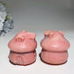 2.0" Pink Jade House Carvings Bulk Wholesale