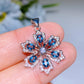 Cooper Silver Plated Blue Topaz Pendant Crystal Healing Bulk Wholesale
