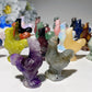 1.3" Mixed Crystal Rooster Carvings Bulk Wholesale