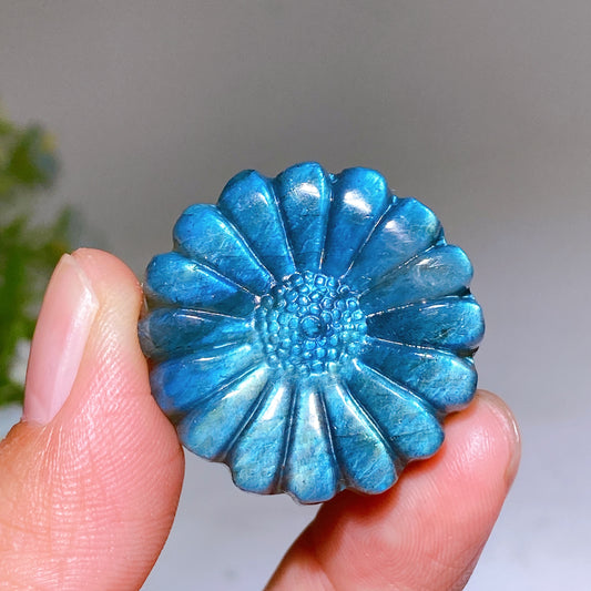 1.2" Labradorite Daisy Carving Wholesale
