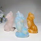 3.2" Mixed Crystal Wolf Carvings Bulk Wholesale