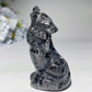 3.2" Mixed Crystal Wolf Carvings Bulk Wholesale