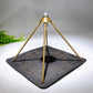 Vogel Copper Pyramid with Faceted Clear Quartz DT Point & PU Leather Mat Wholesale