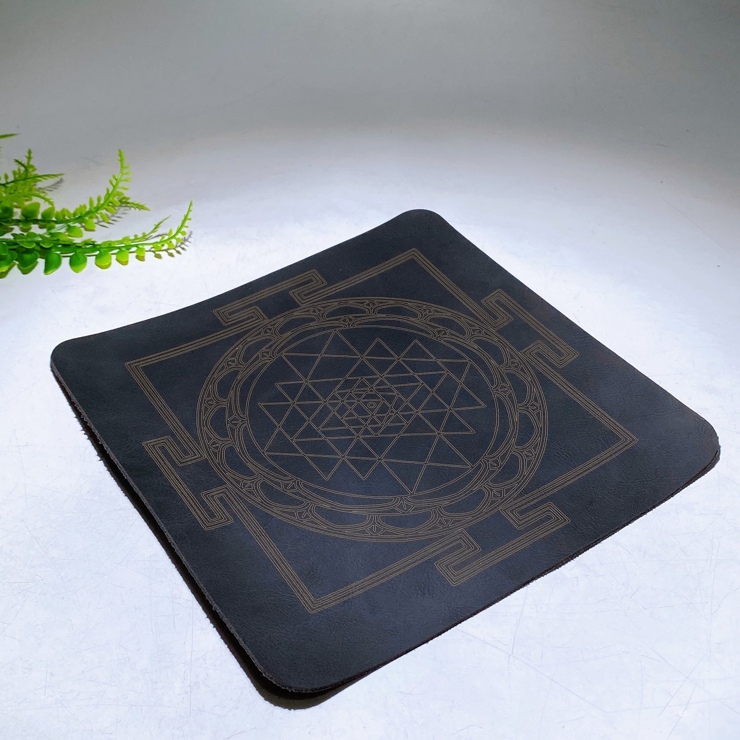Vogel Copper Pyramid with Faceted Clear Quartz DT Point & PU Leather Mat Wholesale