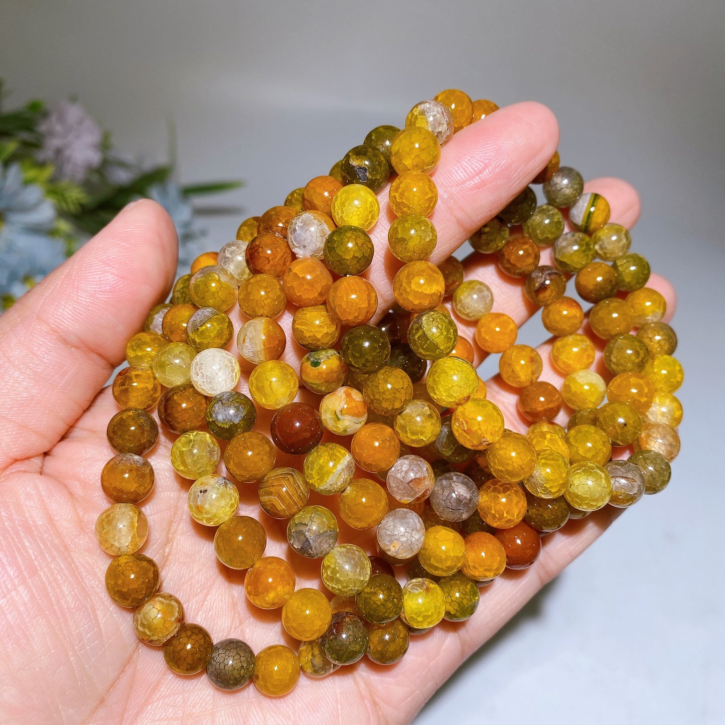8mm Agate Bracelet Crystal Healing Bulk Wholesale