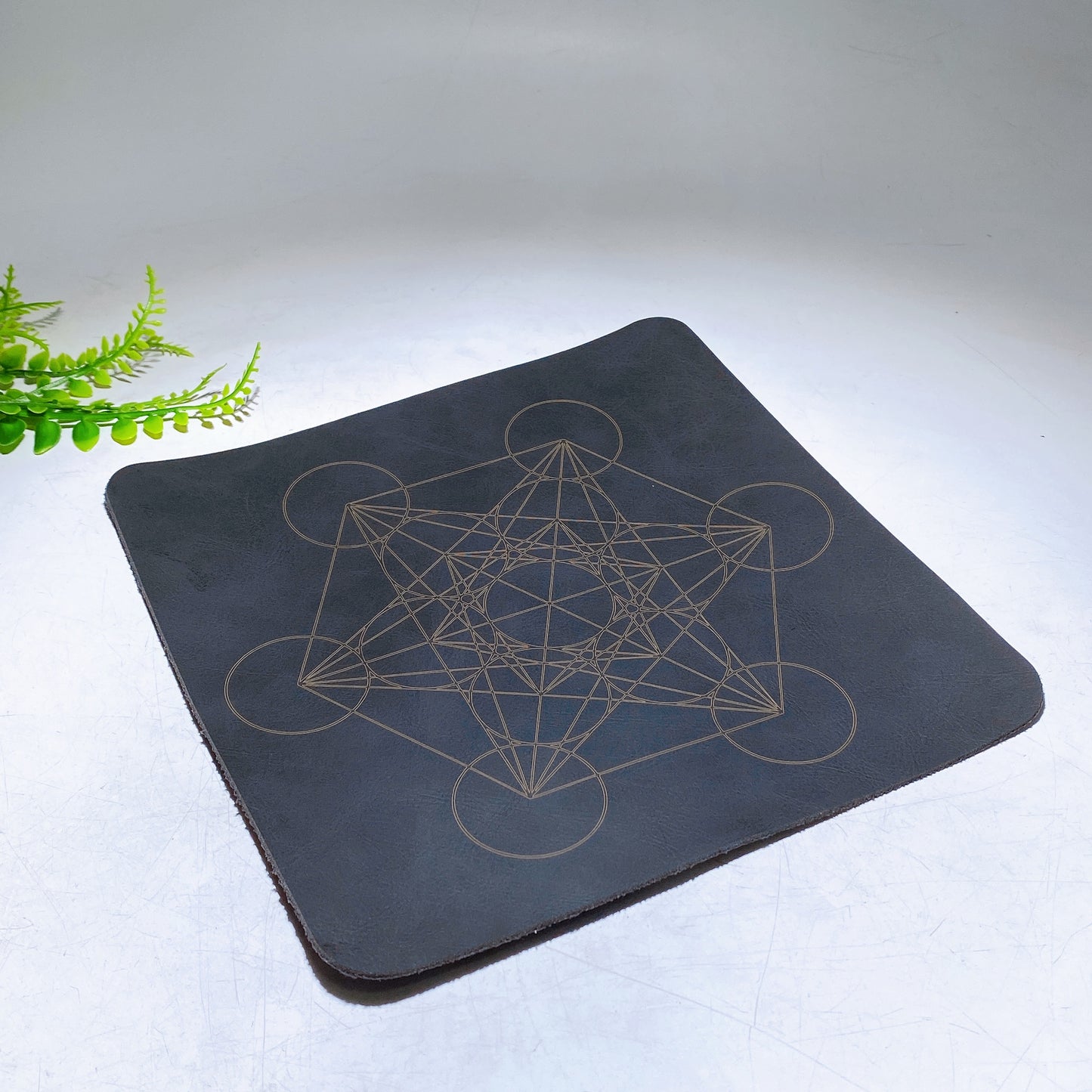 Vogel Copper Pyramid with Faceted Clear Quartz DT Point & PU Leather Mat Wholesale